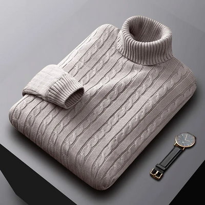 Zavando | Eleganter Winterpullover mit Rollkragen für Männer