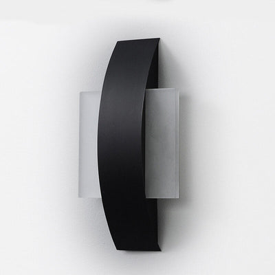 Moderne minimalistische Acryl-LED-Wandleuchte mit geometrischem Ring