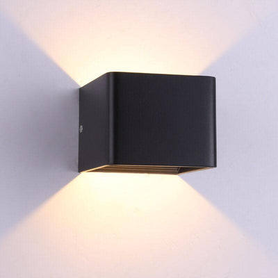 Moderne mehrfarbige quadratische LED-Mini-Wandleuchter aus Aluminium