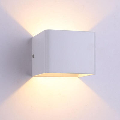 Moderne mehrfarbige quadratische LED-Mini-Wandleuchter aus Aluminium