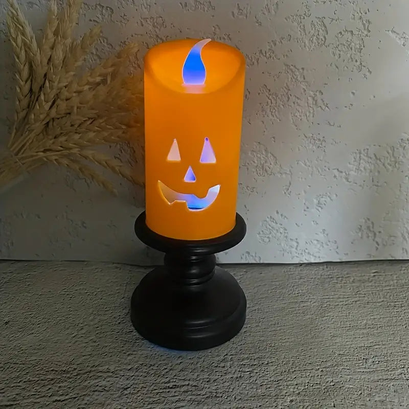 12-Teile: Halloween LED Kürbis Kronleuchter Kerzen