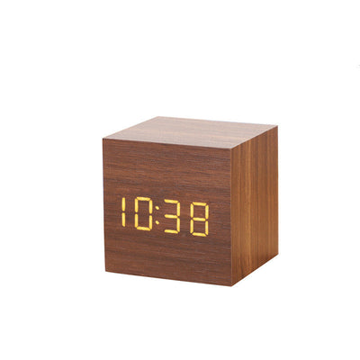 Wecker LED Holz Uhr Tisch Digital Despertador Elektronische Desktop