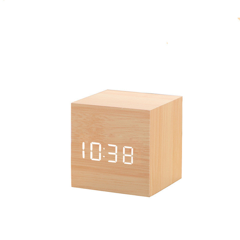 Wecker LED Holz Uhr Tisch Digital Despertador Elektronische Desktop