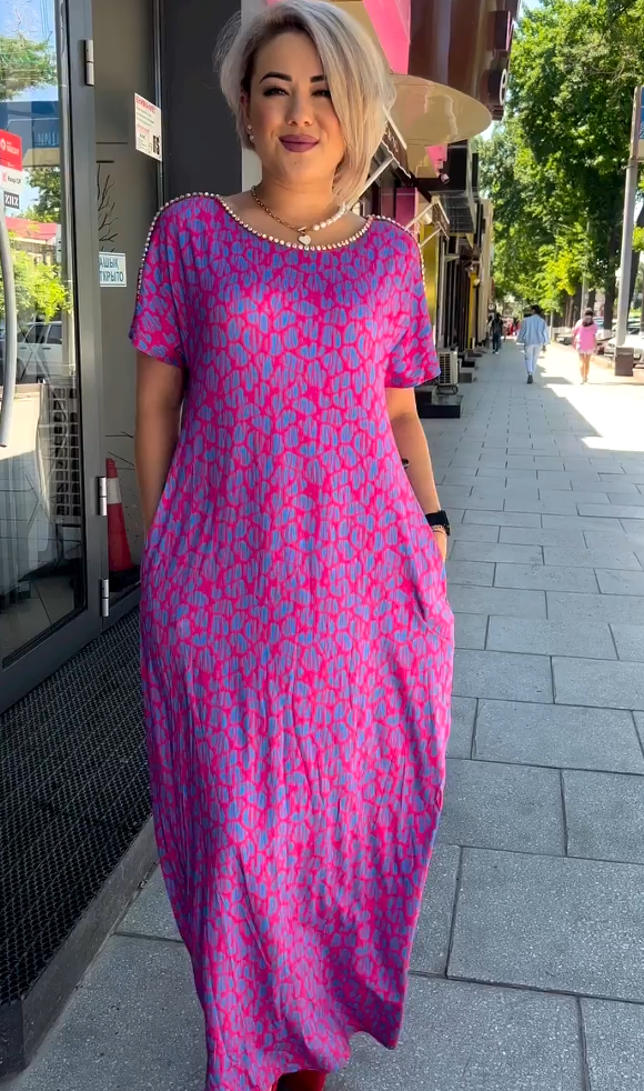 【M-3XL】2024 Modisches Print-Kleid in Übergröße