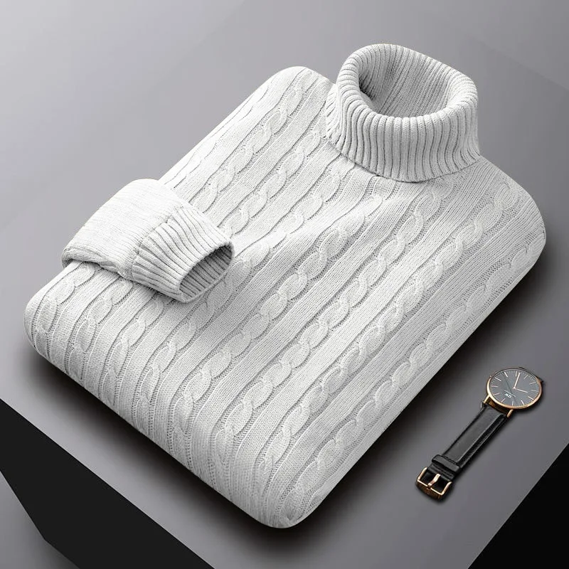 Zavando | Eleganter Winterpullover mit Rollkragen für Männer