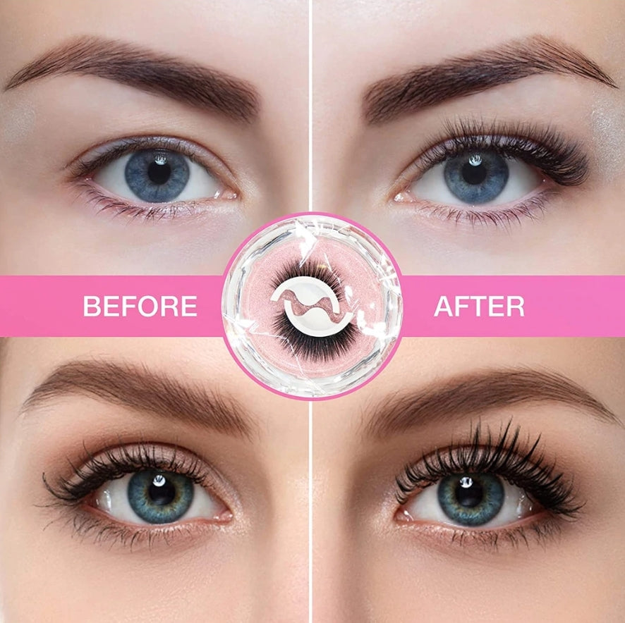 Mühelose Glam Selbstklebende Wimpern