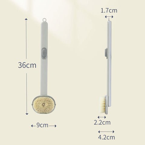 Washflow Langstiel-Badbürste mit Seifenspender