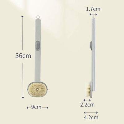 Washflow Langstiel-Badbürste mit Seifenspender