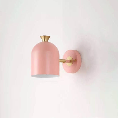 Moderne Macaron-Metallzylinderschirm-Wandleuchte mit 1 Licht