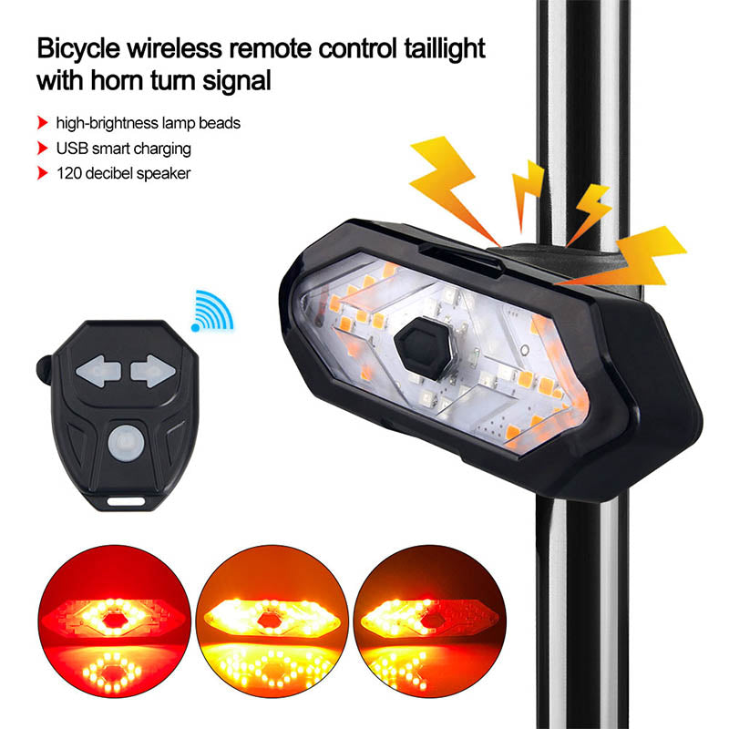 Wasserdichtes Nachtriding LED Mountainbike Fernbedienung Steuer Schwanzlicht