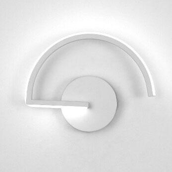 Moderne, minimalistische Curves Line-LED-Wandleuchte aus Aluminium mit 1 Licht