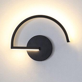 Moderne, minimalistische Curves Line-LED-Wandleuchte aus Aluminium mit 1 Licht