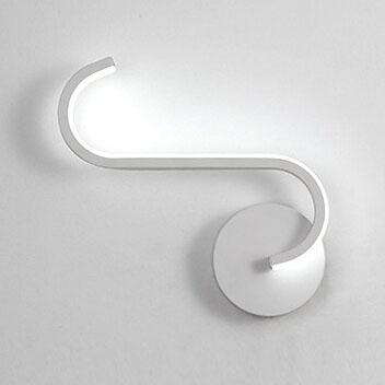 Moderne, minimalistische Curves Line-LED-Wandleuchte aus Aluminium mit 1 Licht