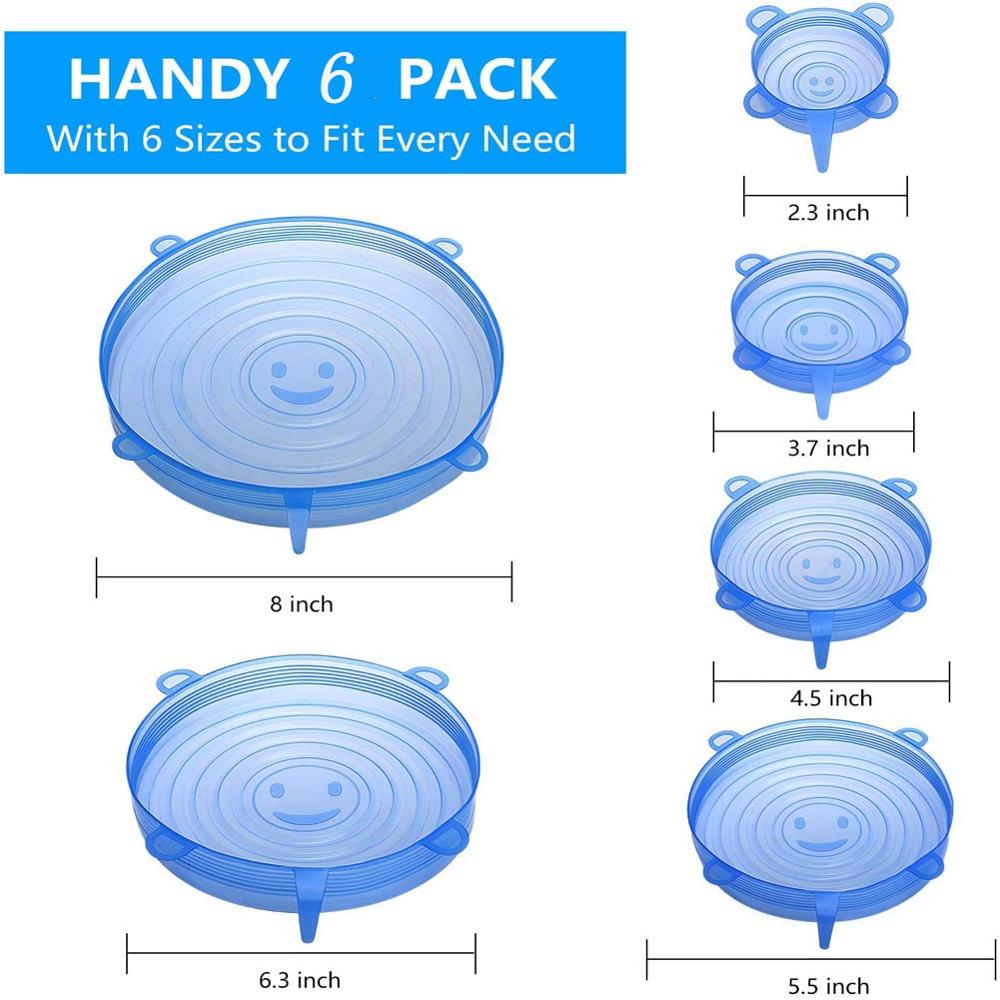 Silicone Abdeckungen dehnbar Deckel luftdicht Lebensmittelfolie Abdeckungen