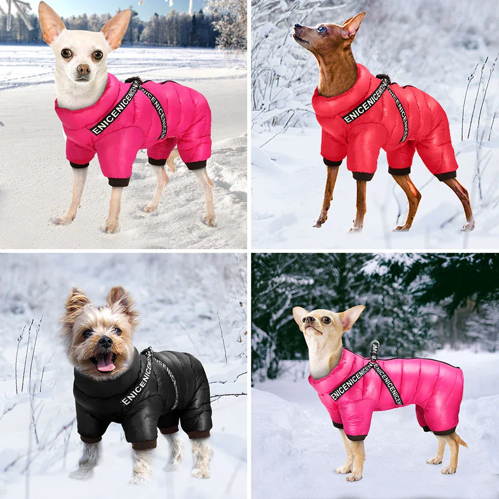 Zavando Winter-Hundejacke mit Integriertem Geschirr