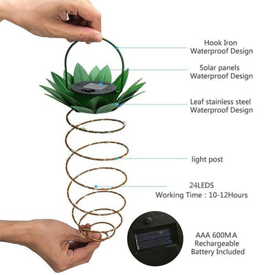 1 bis 2 Stück 24LED Ananas Solar Patio Lichter