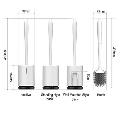 Silikon-Toilettenbürste mit Halter-Set