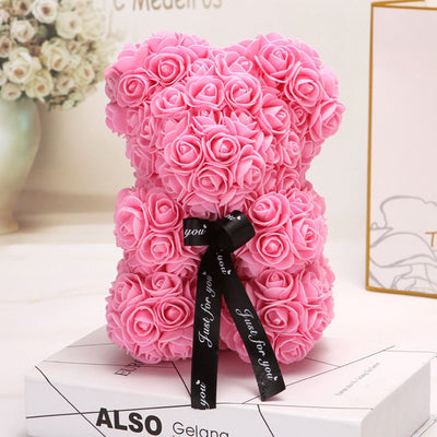 Rosenbär UK | Handgefertigter Luxus-Teddybär mit Blumen und Rosen