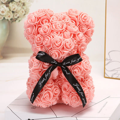 Rosenbär UK | Handgefertigter Luxus-Teddybär mit Blumen und Rosen