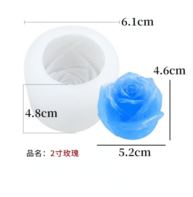 Rose Ice Cube Silikonform Seifenform