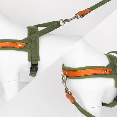 Zavando-Pull Hundegeschirr – Nylon-Leder Design für maximalen Komfort und Kontrolle