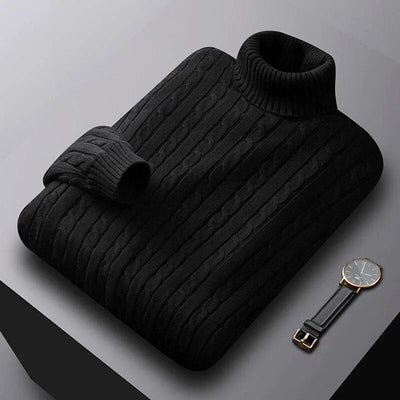 Zavando | Eleganter Winterpullover mit Rollkragen für Männer