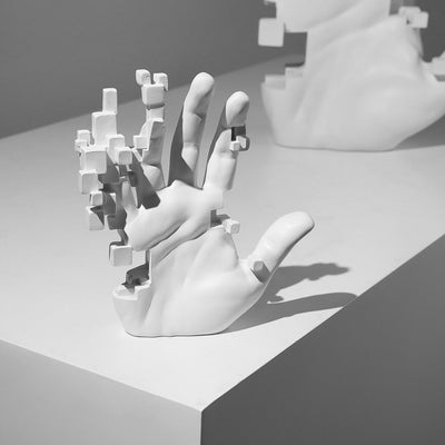 Moderne Kunstvolle Berührungen Hand Statue Dekor