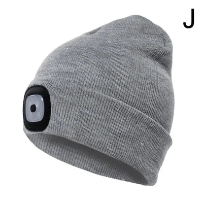 Unisex LED Beanie mit Licht, USB wiederaufladbare freihändige LED Stirnlampe Hut