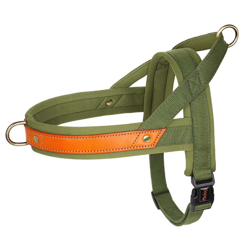 Zavando-Pull Hundegeschirr – Nylon-Leder Design für maximalen Komfort und Kontrolle