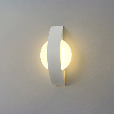 Moderne minimalistische Acryl-LED-Wandleuchte mit geometrischem Ring