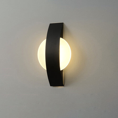 Moderne minimalistische Acryl-LED-Wandleuchte mit geometrischem Ring