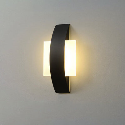 Moderne minimalistische Acryl-LED-Wandleuchte mit geometrischem Ring