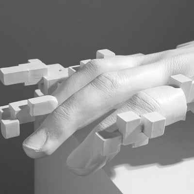 Moderne Kunstvolle Berührungen Hand Statue Dekor