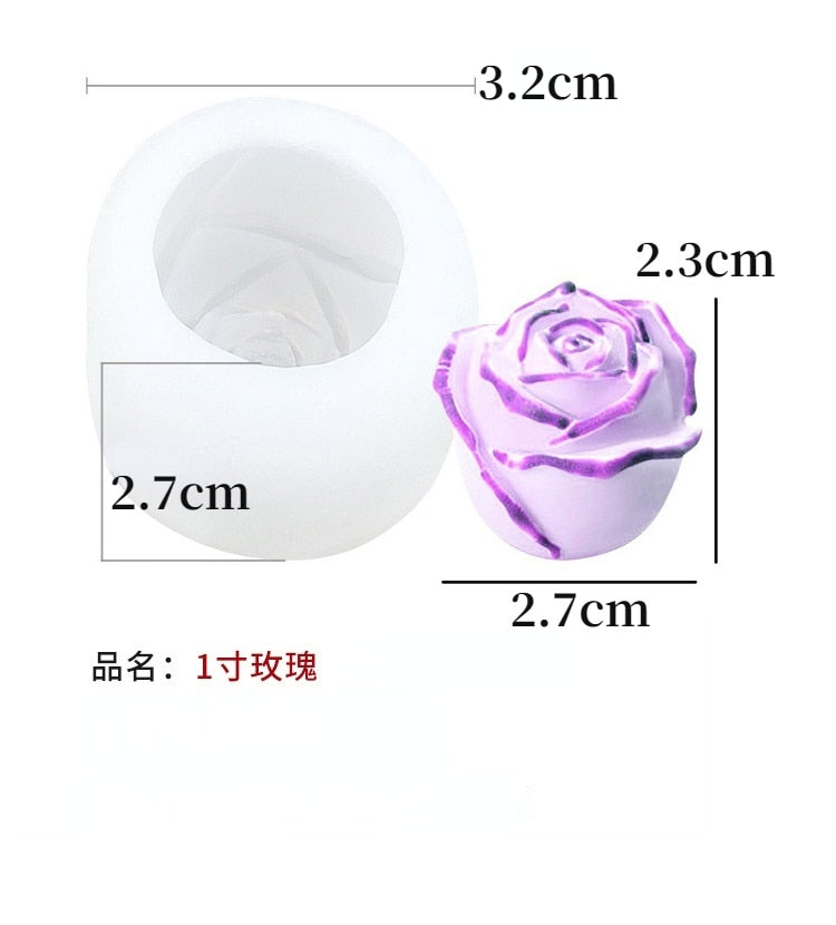 Rose Ice Cube Silikonform Seifenform