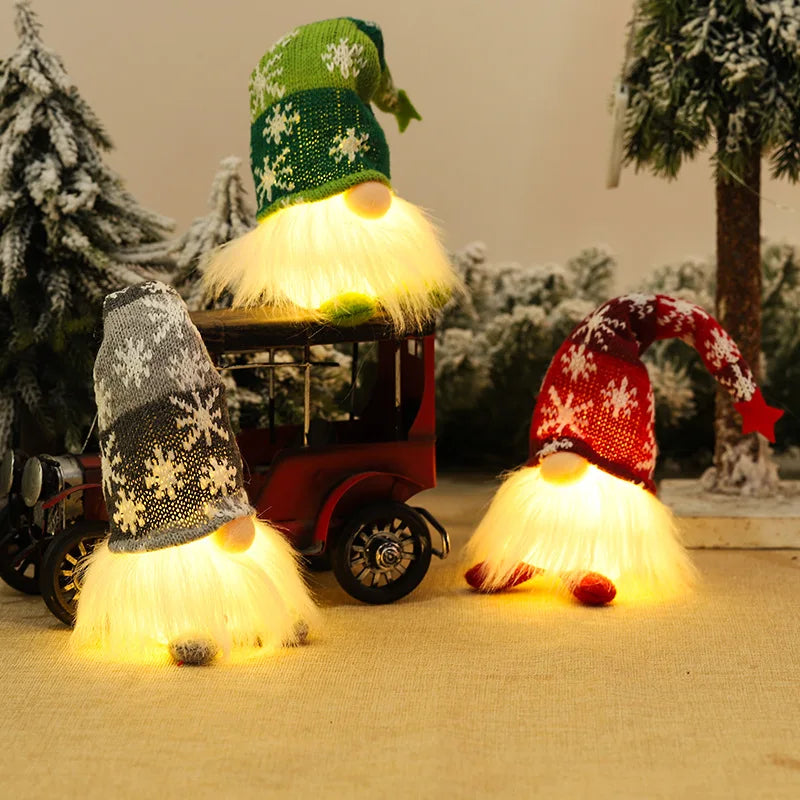 Weihnachtsgnome Gesichtsloser Puppen-Nachtlicht