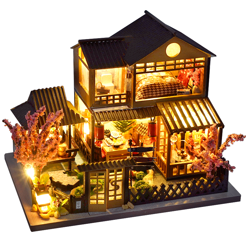 Miniatur DIY Japanische Bauspielzeuge Kit