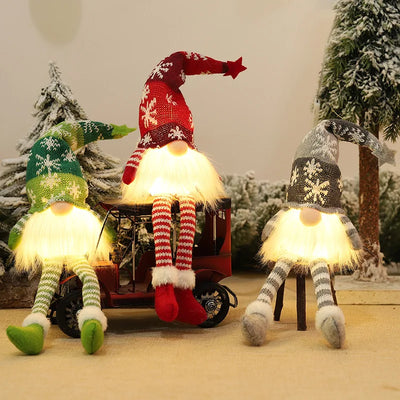 Weihnachtsgnome Gesichtsloser Puppen-Nachtlicht