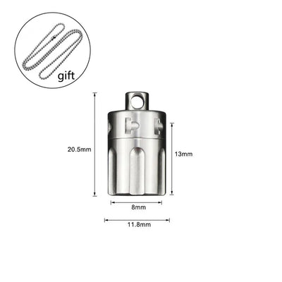 Wasserdichtes Titanlegierungs-Pillenkästchen – Outdoor-Reise-Pillendose & Multifunktionale EDC-Kapselspeicherung