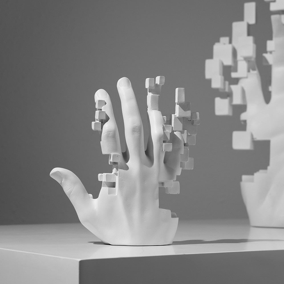 Moderne Kunstvolle Berührungen Hand Statue Dekor