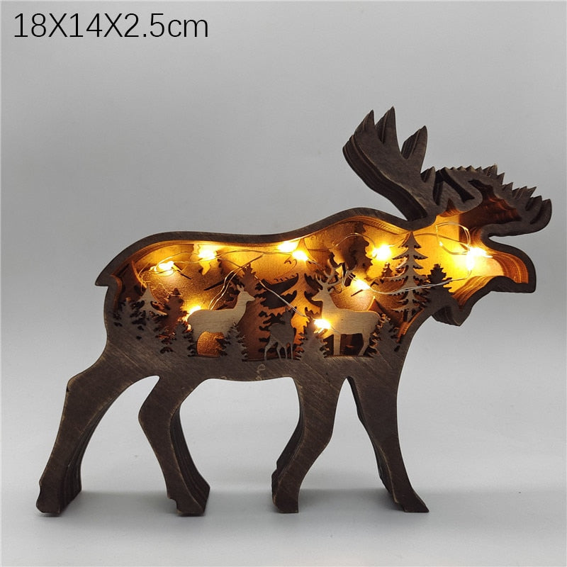 Weihnachten LED Rentier Bär Ornament Santa Schneemann