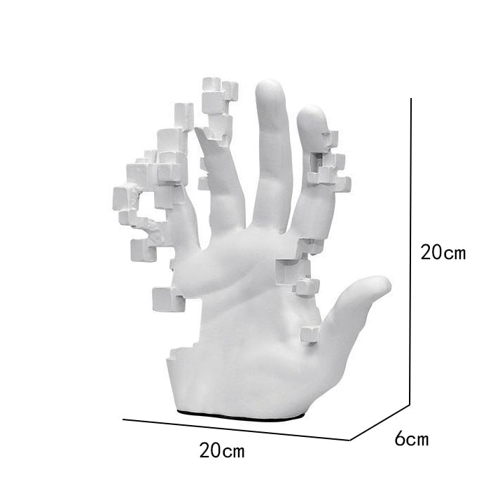 Moderne Kunstvolle Berührungen Hand Statue Dekor