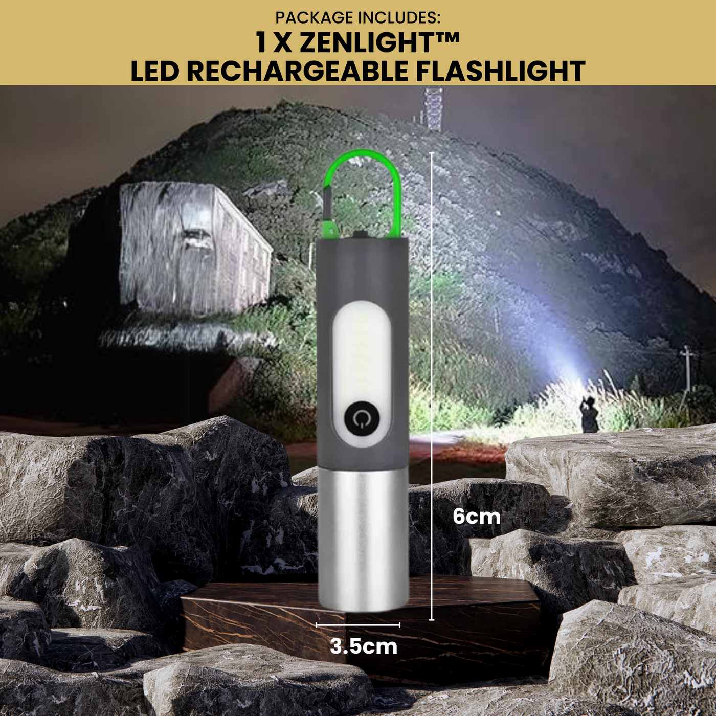 Zenlight LED Wiederaufladbare Taschenlampe