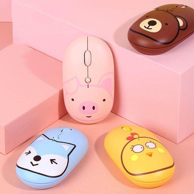 Wiederaufladbare universelle USB-C Cartoon-Wireless-Maus