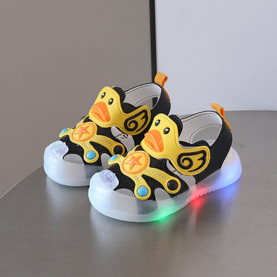 Zavando-Duck I Rutschfeste, atmungsaktive LED-Sandalen mit Entendesign für Kleinkinder