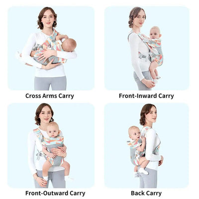 Yadala Babytrage, 4-in-1 Leaf Babytrage, Vorder- und Rückensling mit verstellbarem Halter