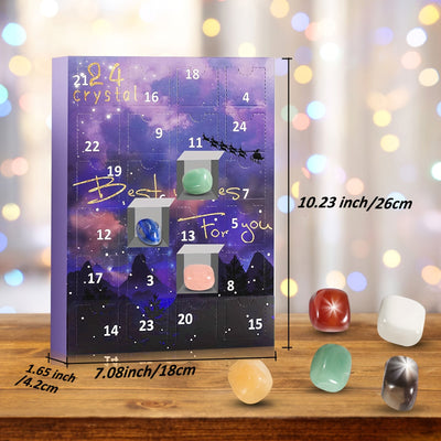 1 Stk. Weihnachts-Edelstein-Adventskalender, 24 Naturkristalle