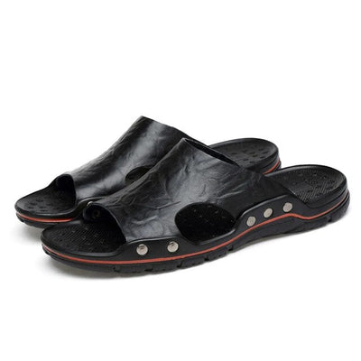 Zavando - Atmungsaktive Anti-Rutsch-Outdoor-Sandalen aus echtem Leder für Herren
