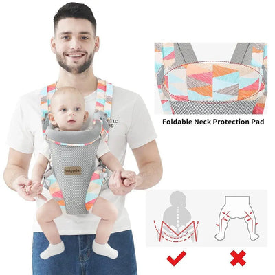 Yadala Babytrage, 4-in-1 Leaf Babytrage, Vorder- und Rückensling mit verstellbarem Halter