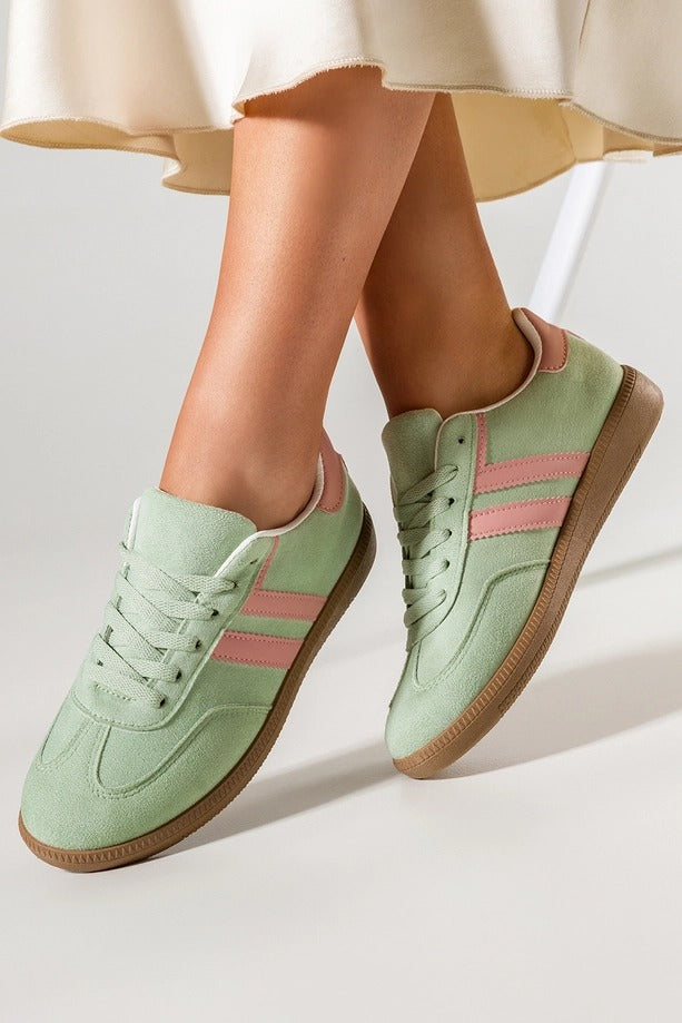 Zavando Retro-Sneakern in Mintgrün