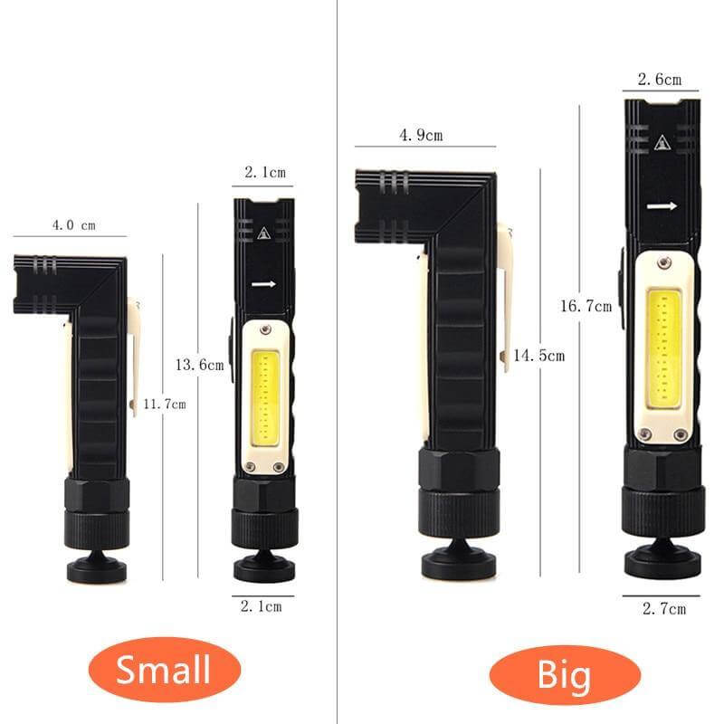 Wiederaufladbare Magnetische Verstellbare Camping-Wasserdichte Taschenlampe